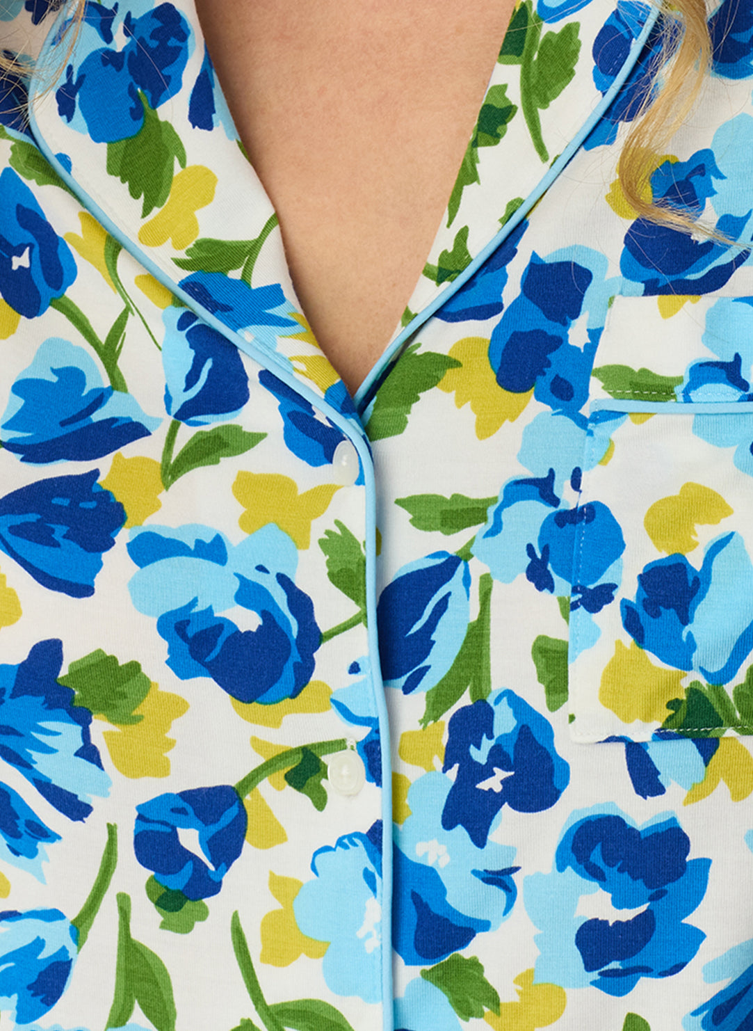 Blooming Garden White Cropped PJ Set
