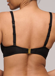Emly Black Padded Bikini Top Heartshape