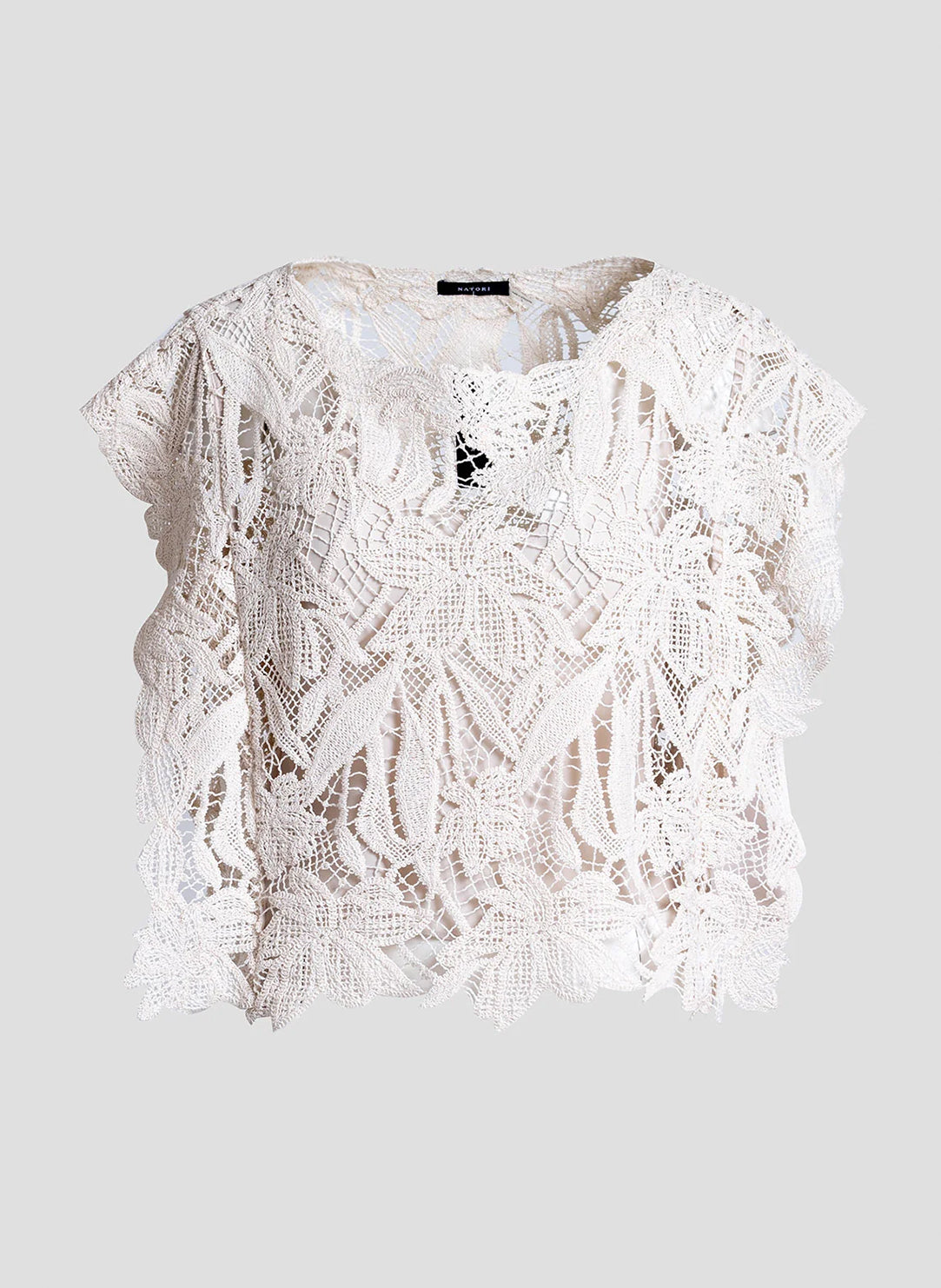 Crochet Lace Parchment Square Top