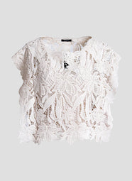 Crochet Lace Parchment Square Top