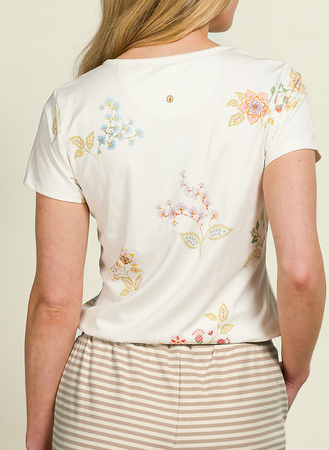 Blossom Chique White Tilly Short Sleeve Top