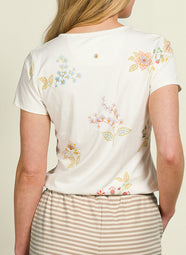 Blossom Chique White Tilly Short Sleeve Top