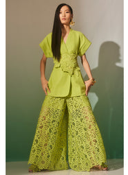 Raffia Lace Pear Palazzo Pants