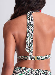 Tropical Splash Wild Stripes Swim Triangle Top
