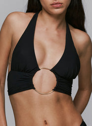 Lita Black Padded Triangle Bikini Top