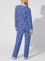 Bloomscape Blue Long Pajama Set