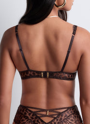 Crazy In Love Satin Brown Demi Cup Bra