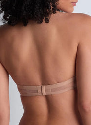Sheer Emotion Sand Strapless Bra