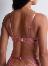 Crazy In Love Warm Pink Triangle Plunge Bra