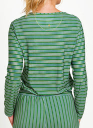 Kente Stripe Green Trice Long Sleeve Top