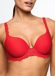 Cyrile True Red Padded Bra Heartshape
