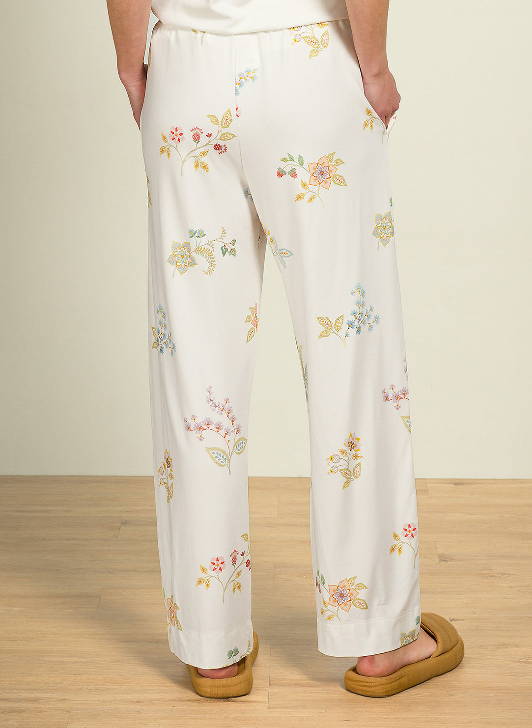 Blossom Chique White Belin Pajama Pant