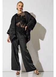 Mesh Black Sequin Embellished Bodysuit