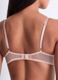 Cosmic Romance Sand Rose Triangle Plunge Bra