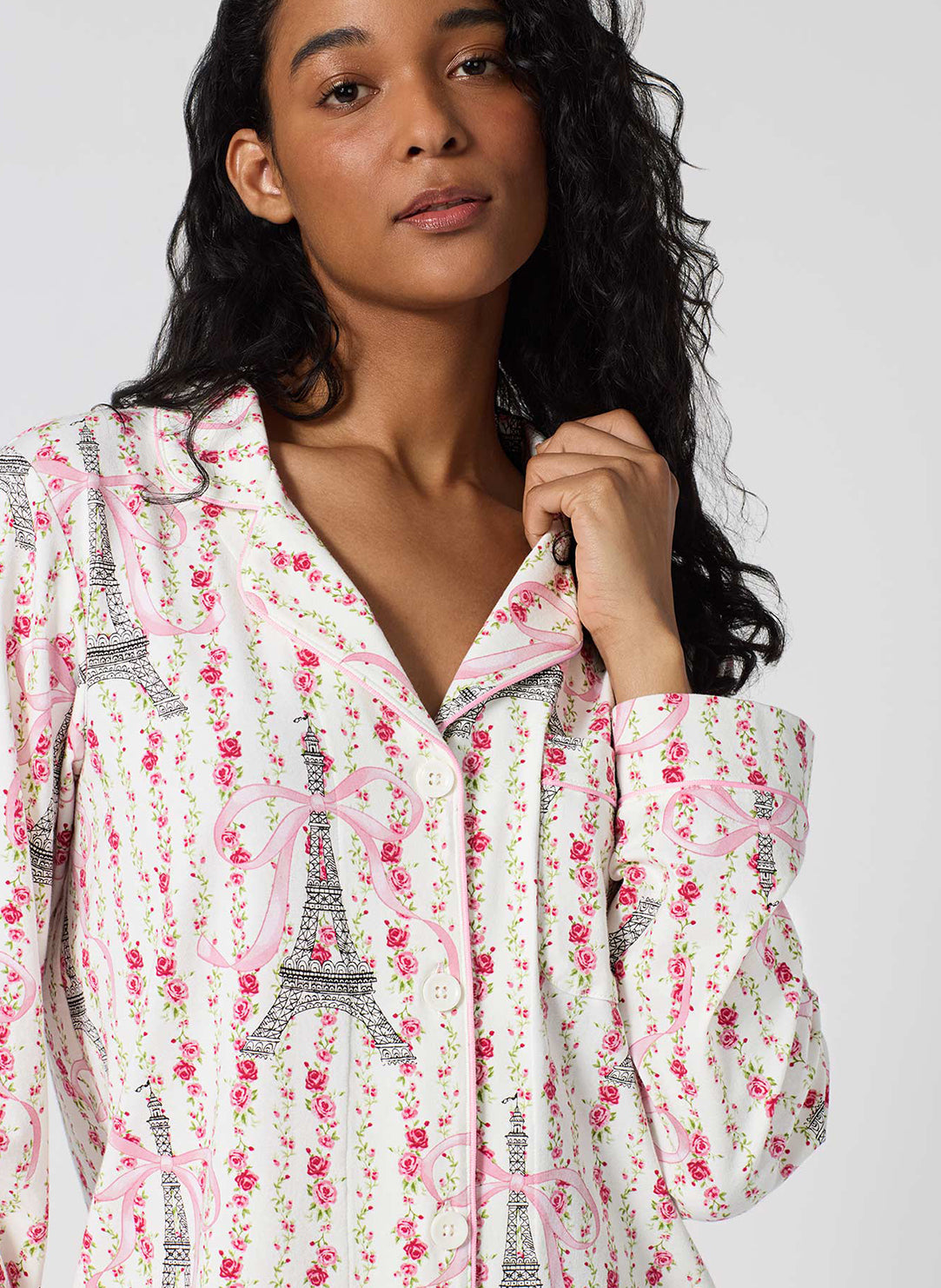 Fleur de la Tour White L/S Classic PJ Set