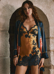 Dahlia Satin Dore/Nuit Chemise