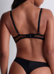 Sheer Emotion Black Triangle Plunge Bra