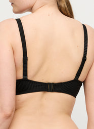 Delray Black Padded Balcony Bikini Top
