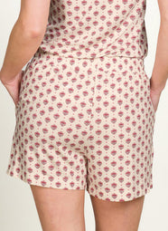 Jaipur Flower White Pink Bob Short