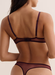 Midnight Opera Secret Purple Triangle Plunge Bra