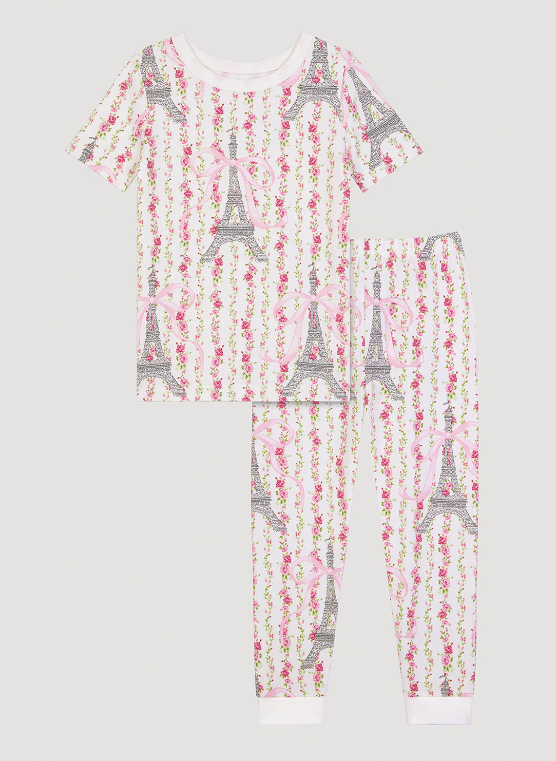 Fleur de la Tour White Kid's SS PJ Set