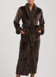 Plush Sherpa Espresso Long Robe
