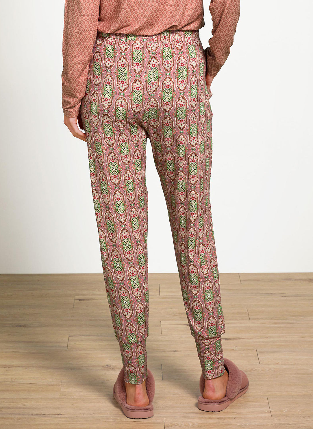 Jabalini Pink Bobien Cuffed Pajama Pant