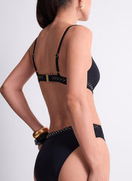 Summer Stars Black Swim Trikini