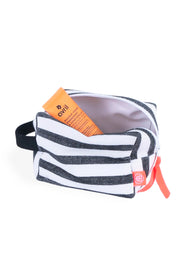 El Leopoldo Black Stripe Small Rectangular Clutch Bag