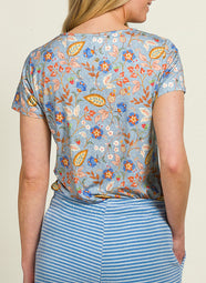 Jameela Blue Tilly Short Sleeve Top