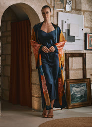 Dahlia Satin Nuit Solid Gown