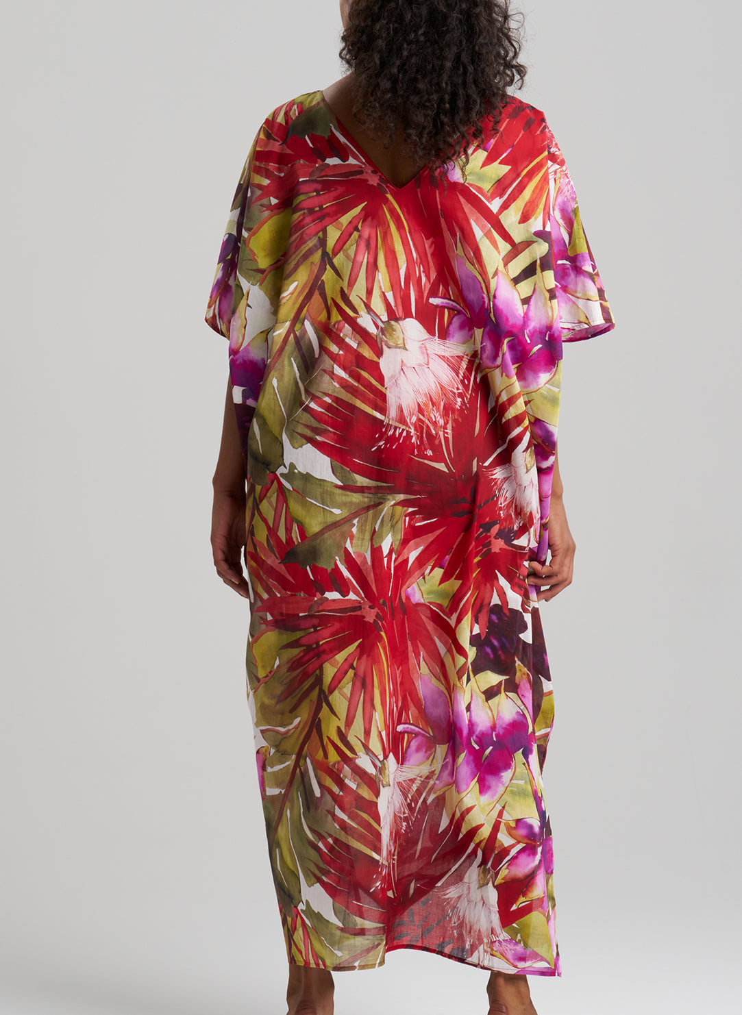 Rainforest Multi Cotton Beaded Caftan