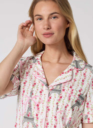 Fleur de la Tour White Cropped PJ Set