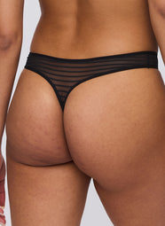 Basyl Black Thong