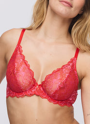Manyla Pixie Red Plunge Bra
