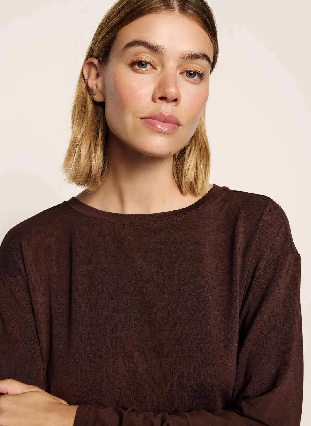 Gisele Separates Chocolate Lounge Top