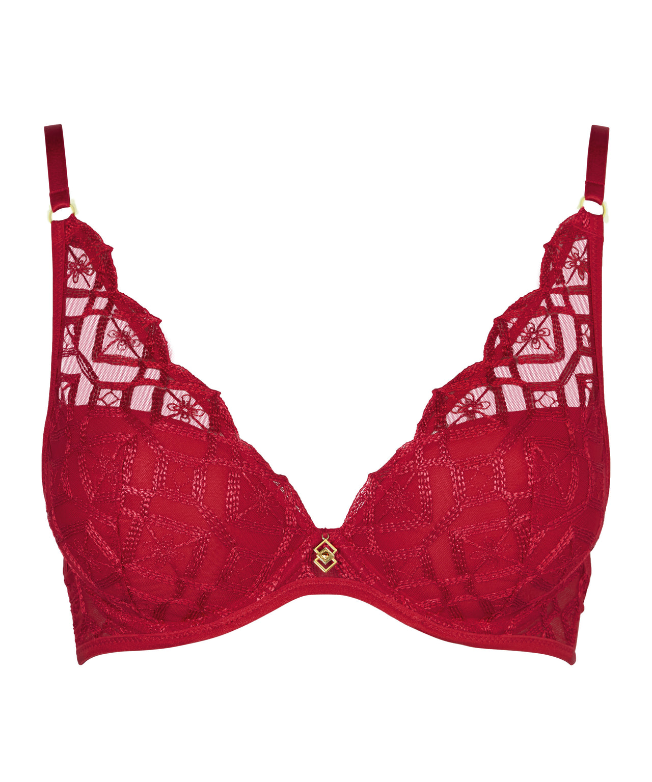 Sense Of Illusion Red Berry Triangle Contour Bra