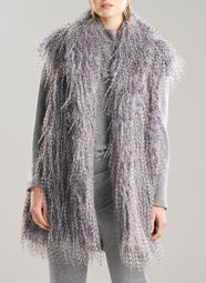 Ostrich Plume Grey Vest