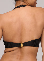 Emly Black Padded Bikini Top Heartshape