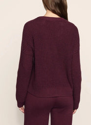 Recycled Sweater Wildberry Cropped Crew