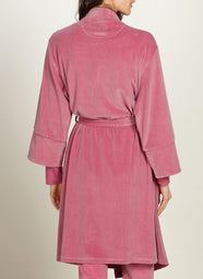 Velvet Pink Naomi Kimono Short Robe