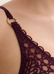Eloge Du Desir Deep Berry Single Wired Triangle Bra