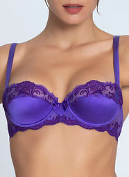 Splendeur Soie Ocean Bleu Demi Cup Bra