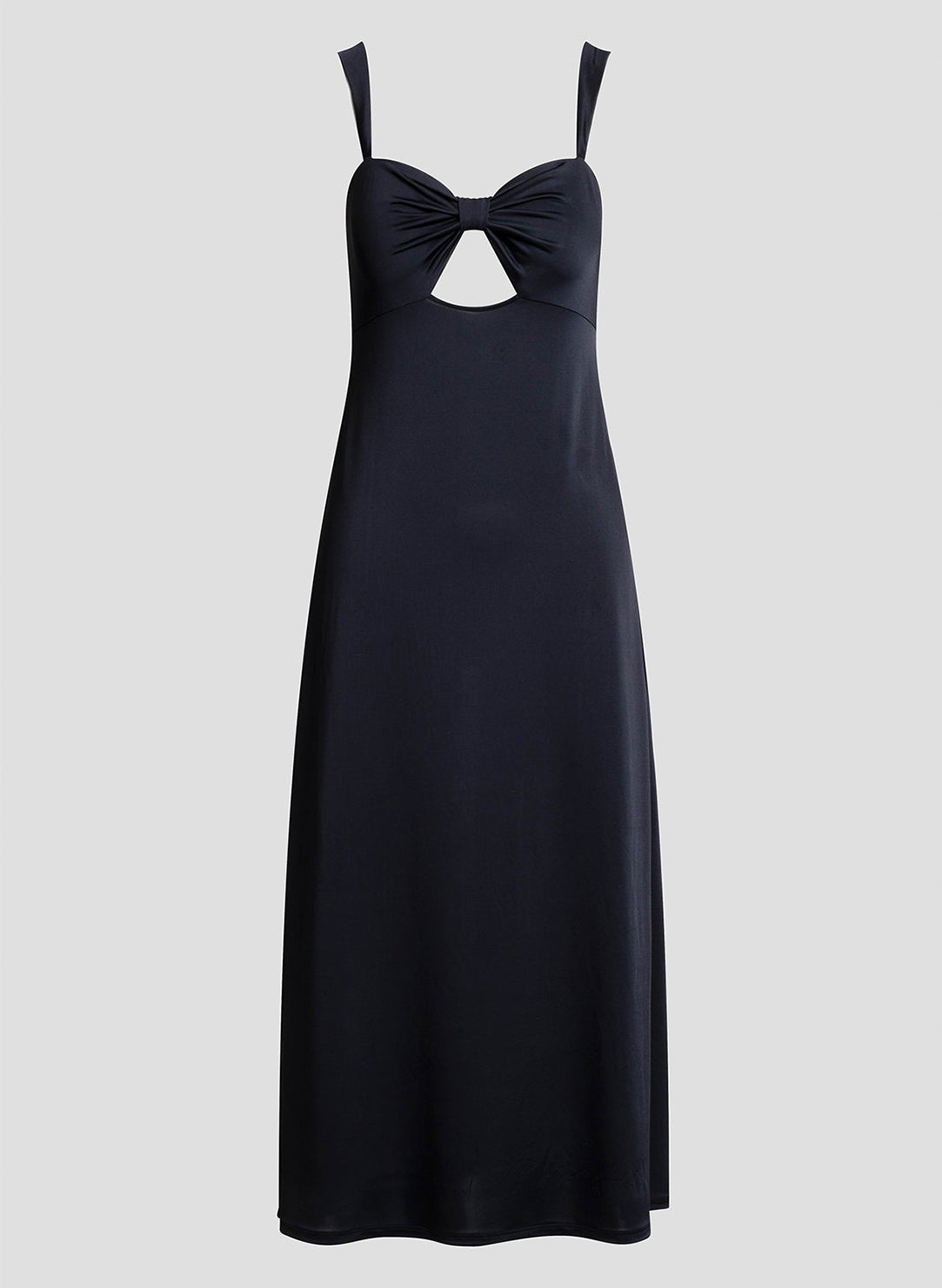 Solid Jersey Black Maxi Dress Swim Cover