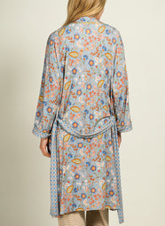 Jameela Blue Nisha Kimono Short Robe