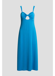 Solid Jersey Wave Blue Maxi Dress Swim Cover
