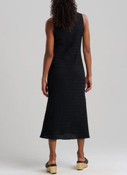 Waves Black Maxi Dress Swim Cover