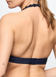 Avero Velvet Blue Padded Balcony Bra