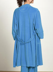 Velvet Blue Naomi Kimono Short Robe