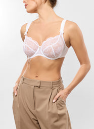 Charlotte White Low Necked Bra